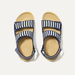 The Kids Double Strap Sandal - Sailor Stripes